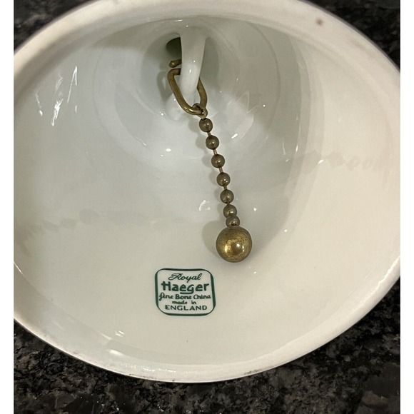 Vintage Royal Haeger Fine Bone China Bell Orange Blossom Florals - Picture 3 of 4